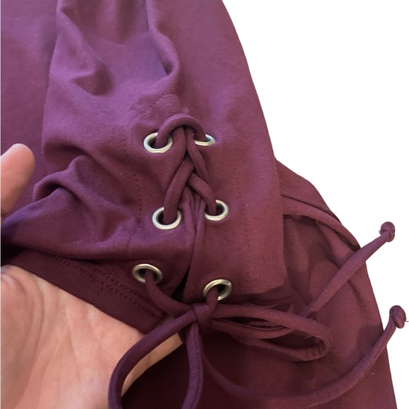 Terra &sky Burgundy short sleeve top - Picture 4 of 6